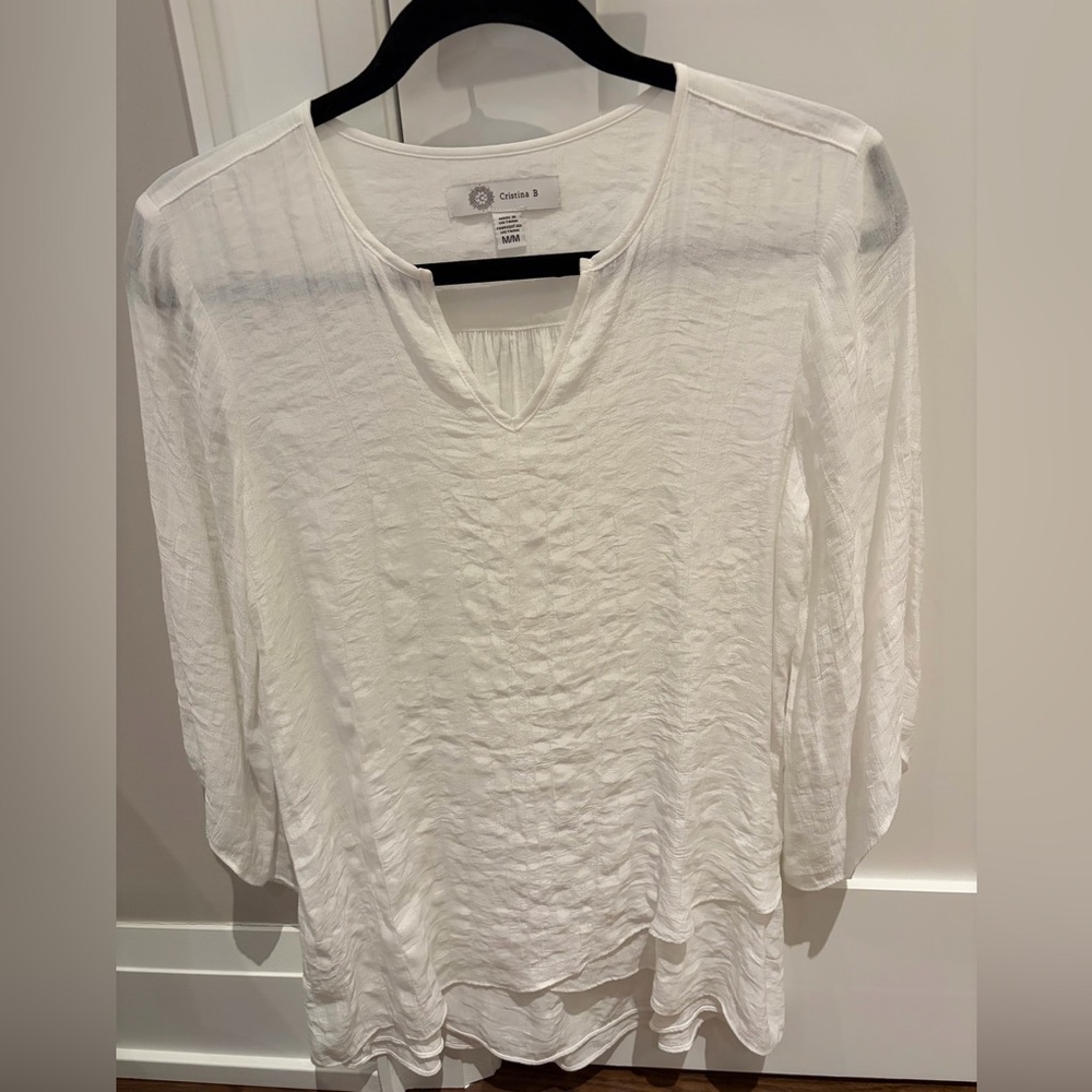 Cristina B. Elegant White Top